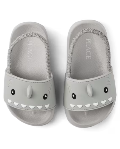 Children's Place - Sandalias - Shark Gris - Talla 11