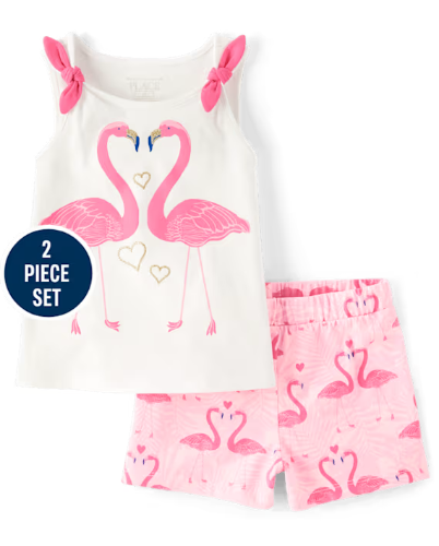 Children's Place - Conjunto - Flamingo - 4T