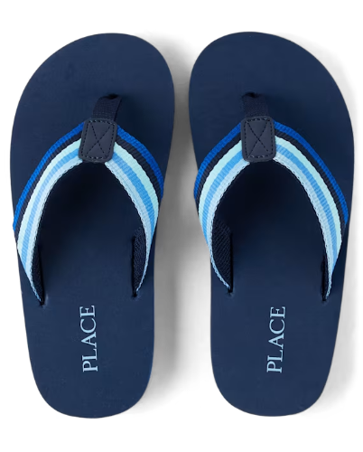 Children's Place - Sandalias - Striped Azul - Y 10-12