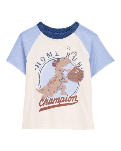Carters - T Shirt - Dinosaur Baseball - 12M