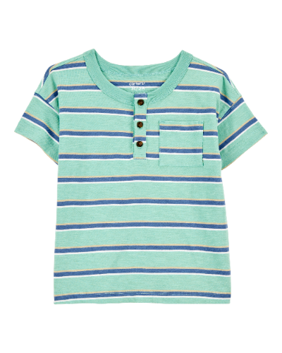 Carters - T Shirt - Henley Verde