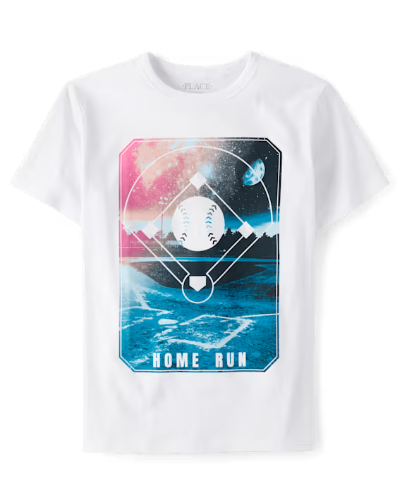 Children's Place - T Shirt - Blanco Baseball - XS (4)