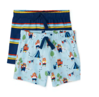 Children's Place - Pantalones Cortos - Newborn - 2-Pack - Azul