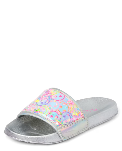 Children's Place - Sandalias - Gris Happy Face