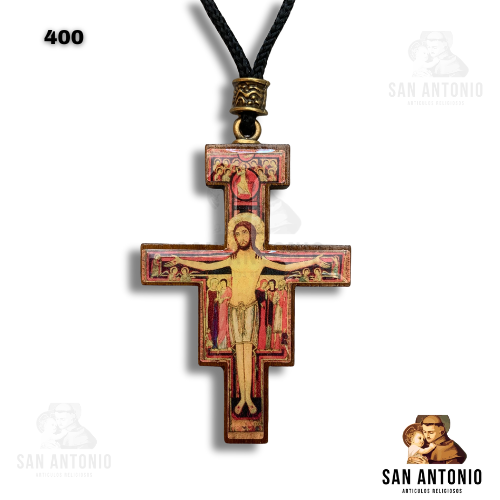 (400) COLLAR CRUZ SAN DAMIAN RESINADO