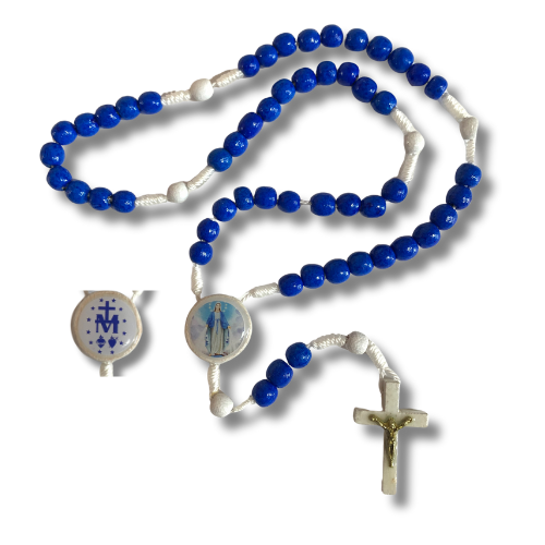 56071 ROSARIO MAD AZUL MED MILAGROSA