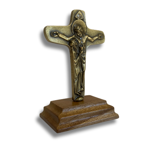 (11240) CRUZ DE LA UNIDAD METAL OV CON PEDESTAL