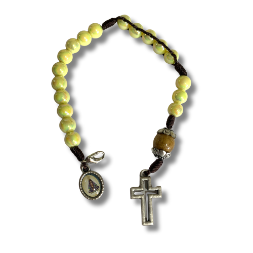 PULSERA PERLA AMARILLA NS APARECIDA 6077AP