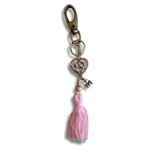 LLAVERO POMPON ROSA VIRGEN MADRE OV 174952
