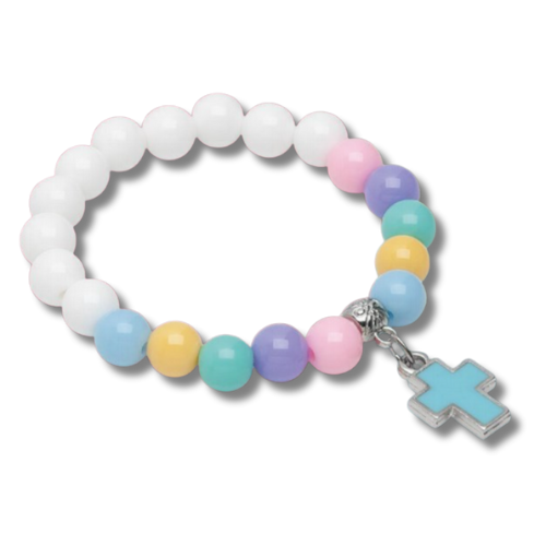 (170963) PULSERA INFANTIL COLORIDA CON CRUZ