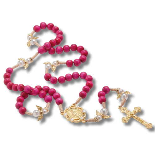 ROSARIO MAD ROSA DORADO CORDON ANGELES 169828