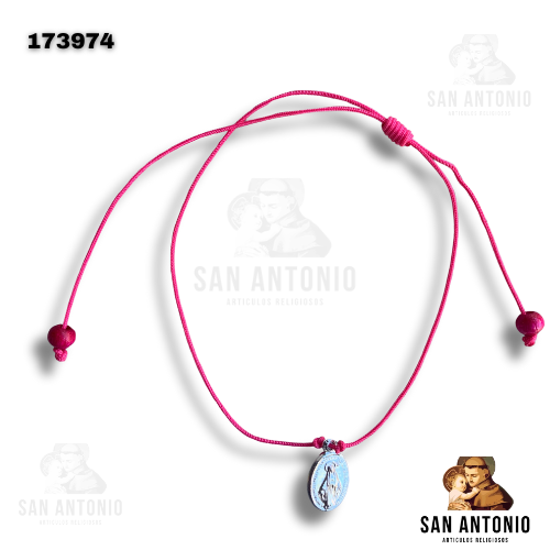 (173974) PULSERA HILO FINO ROSA MED NSG