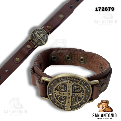 172679 PULSERA CUERO OV SAN BENITO
