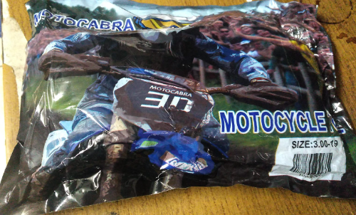 MOTOCYCLE TUBE SIZE:3.00-19 FILA: J COD: 1003850
