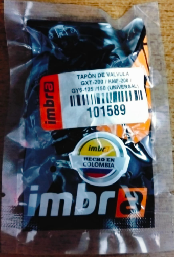 TAPON DE VALVULA GXT-200/KMF-200/GY6-125/150(UNIVERSA fila 39L) FILA:35  COD:101589