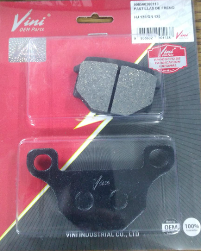 PASTILLAS DE FRENO HJ 125/GN 125 FILA:17 COD:001138
