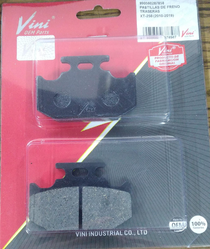PASTILLAS DE FRENO TRASERAS FZ-250 MT15 FZ3.0 FILA:18 COD:878587