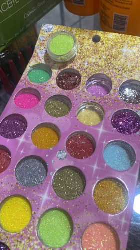 CAJITAS DE ACCESORIOS DE UÑAS SEMI ESCARCHAS