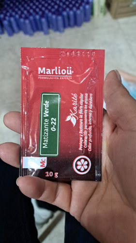 matizante verde sobre marliou
