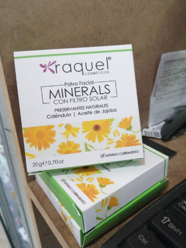 polvo facial minerals raquel piel