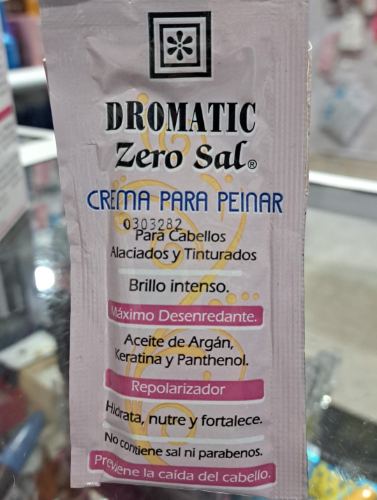 crema para peinar dromatic sobre