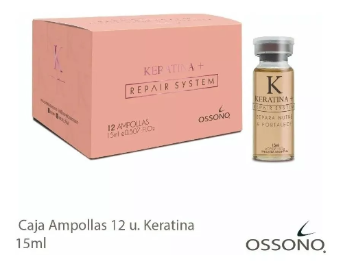 AMPOLLAS KERATINA OSSONO X 12U