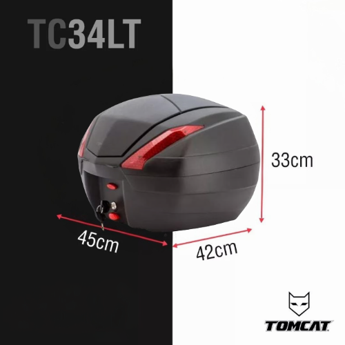 MALETERO TOMCAT 34 NEGRO FARO ROJO
