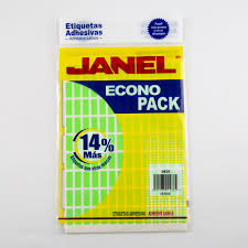 Etiquetas adhesivas JANEL verde