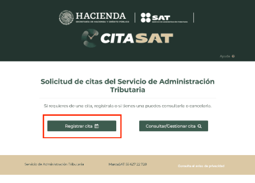 Citas SAT