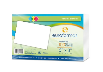 Tarjetas rayada 5X8