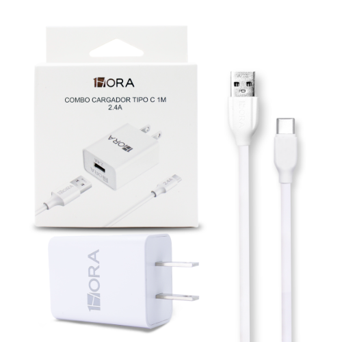 Combo cargador tipo C 1m