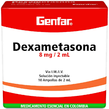 DEXAMETASONA X 8 MG / 2 ML INYECTABLE GENFAR