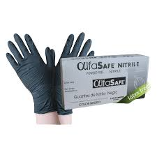 GUANTES NITRILO NEGRO TALLA L