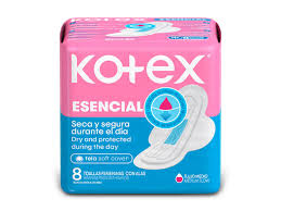 TOALLAS HIGIENICAS KOTEX ESENCIAL 8 UNIDADES