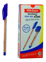 LAPICERO OFFI-ESCO SEMI GEL AZUL