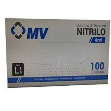 GUANTES TALLA L DE NITRILO MV AZUL