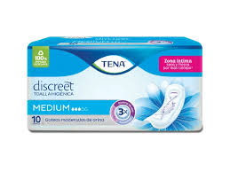 TOALLAS TENA DISCRETT MEDIUM X 12