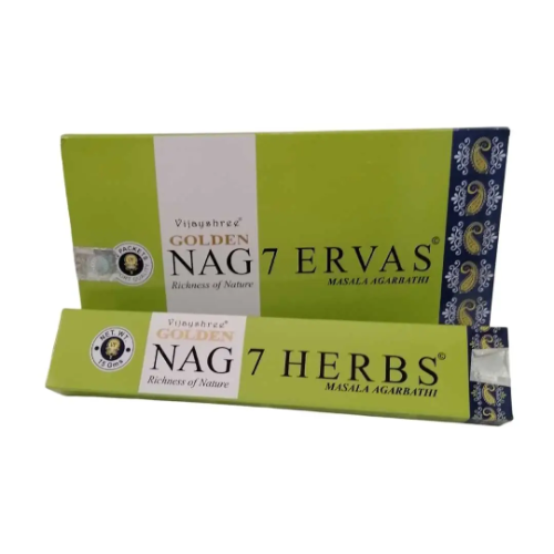 INCIENSO HINDU GOLDEN NAG 7 HIERBAS