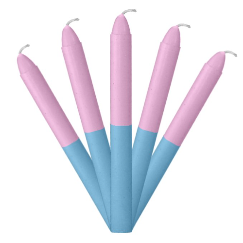 VELA COMBINADA ROSADO CELESTE