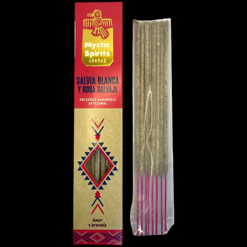 INCIENSO SALVIA BLANCA Y ROSA SALVAJE MYSTIC SPIRITS