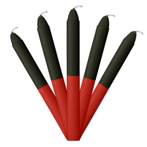 VELA COMBINADA NEGRA ROJO