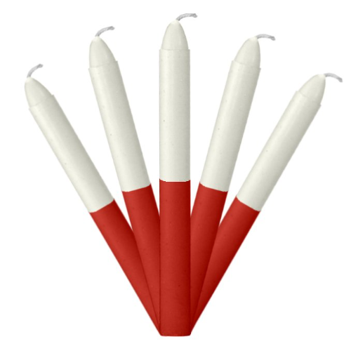 VELA COMBINADA BLANCO ROJO Nº4