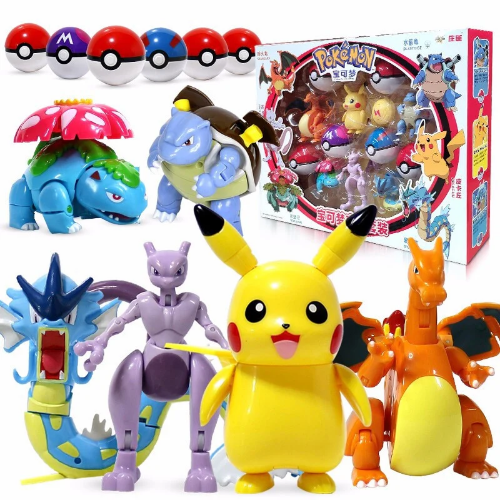 caja de pokebolas y pokemon