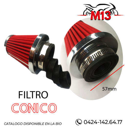FILTRO CONICO 9118 ROJO ALTO FLUIDO GRANDE