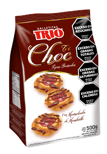 galletitas pepas trio bañadas  chocolate