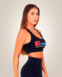 TOP PRETO NADADOR LOGO GROWTH - GROWTH SUPPLEMENTS Tamanho: