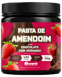 Pasta de Amendoim Sabor Chocolate com Morango 500g - Growth Supplements