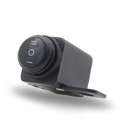 Boton apagador 3 posiciones base espejo rs-grl-12032bk