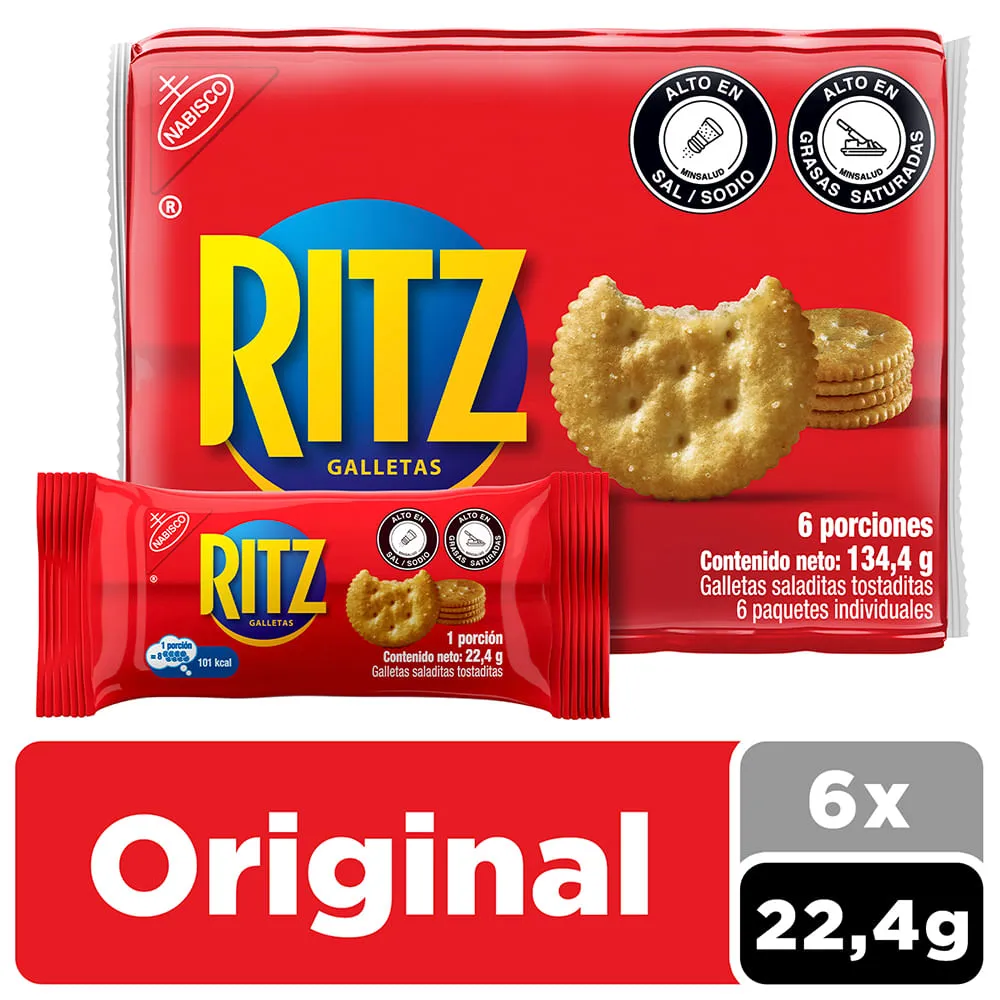 Galletas saladas Ritz Bolsa de 6 uds.