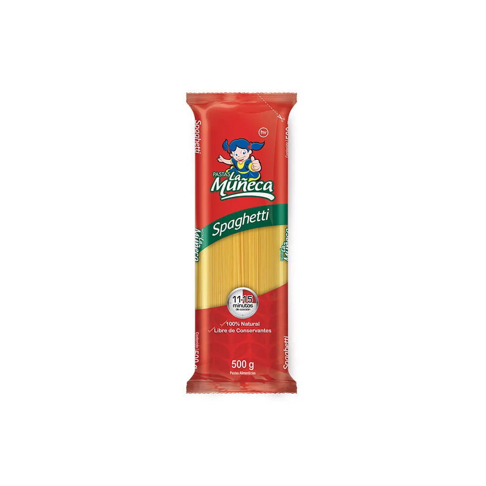 Pasta La Muñeca Spaguetti  Bolsa x 500 gr
